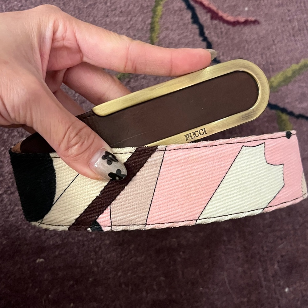 Emilio Pucci leather belt